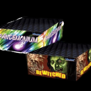 Vulcan Pandemonium & Bewitched 100 Shot Cakes – Twin Pack Barrage Fireworks (F3 | 200 Shots Total)